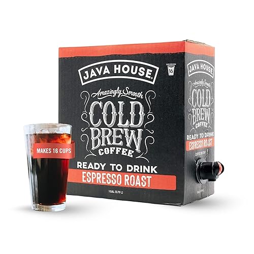 Java House dark roast Liquid Cold Brew Coffee On Tap, Espresso, 128 Fl Oz