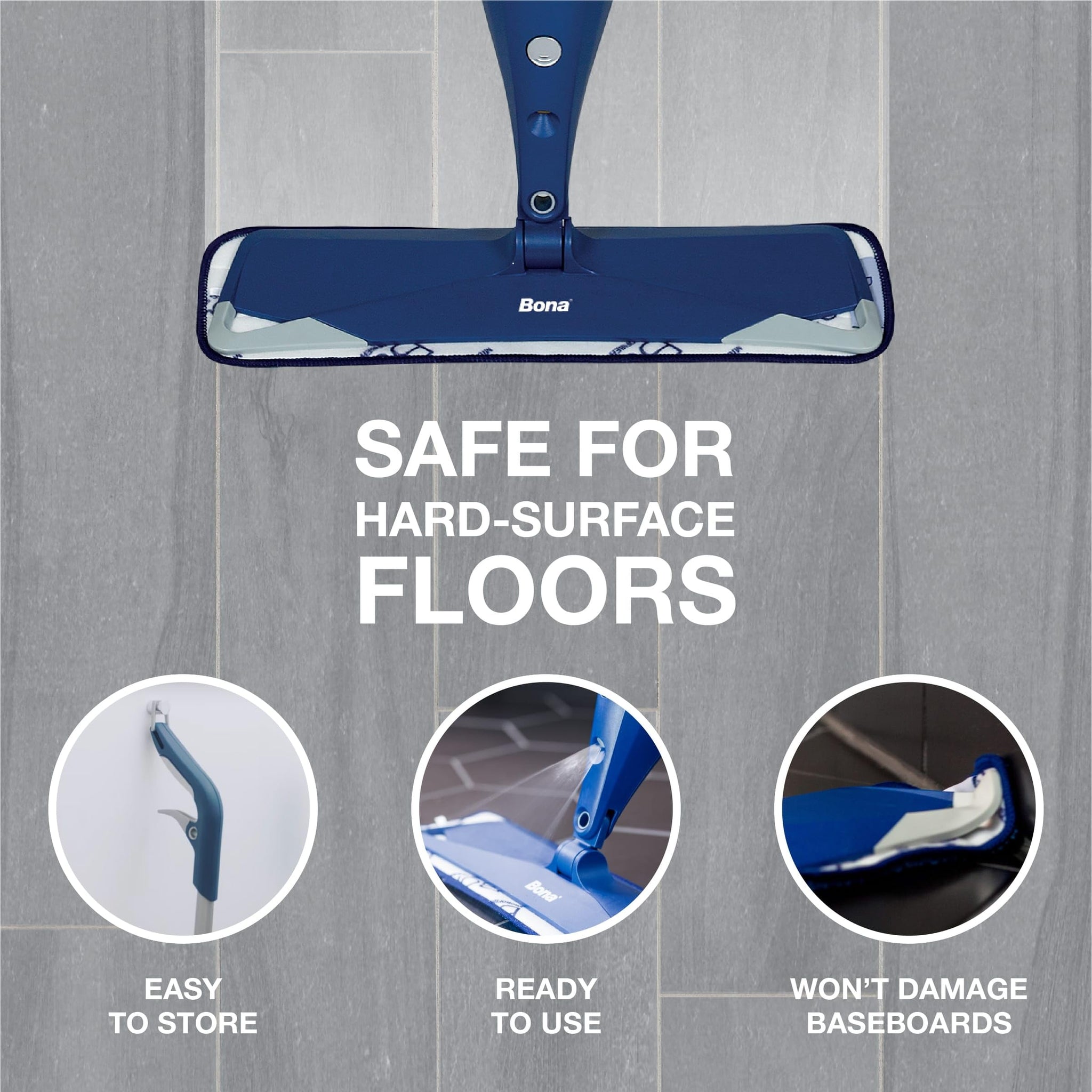 Bona Multi-Surface Floor Premium Spray Mop - Includes Multi-Surface Floor Cleaner Concentrate and Machine Washable Microfiber Cleaning Pad