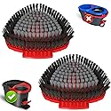 2 Pack Upgrade Scrub Brush Replace Heads Compatible with O Cedar EasyWring 1 Tank Spin Mop,Mop Replacement Scrubber Head Brush,Floor Cleaning
