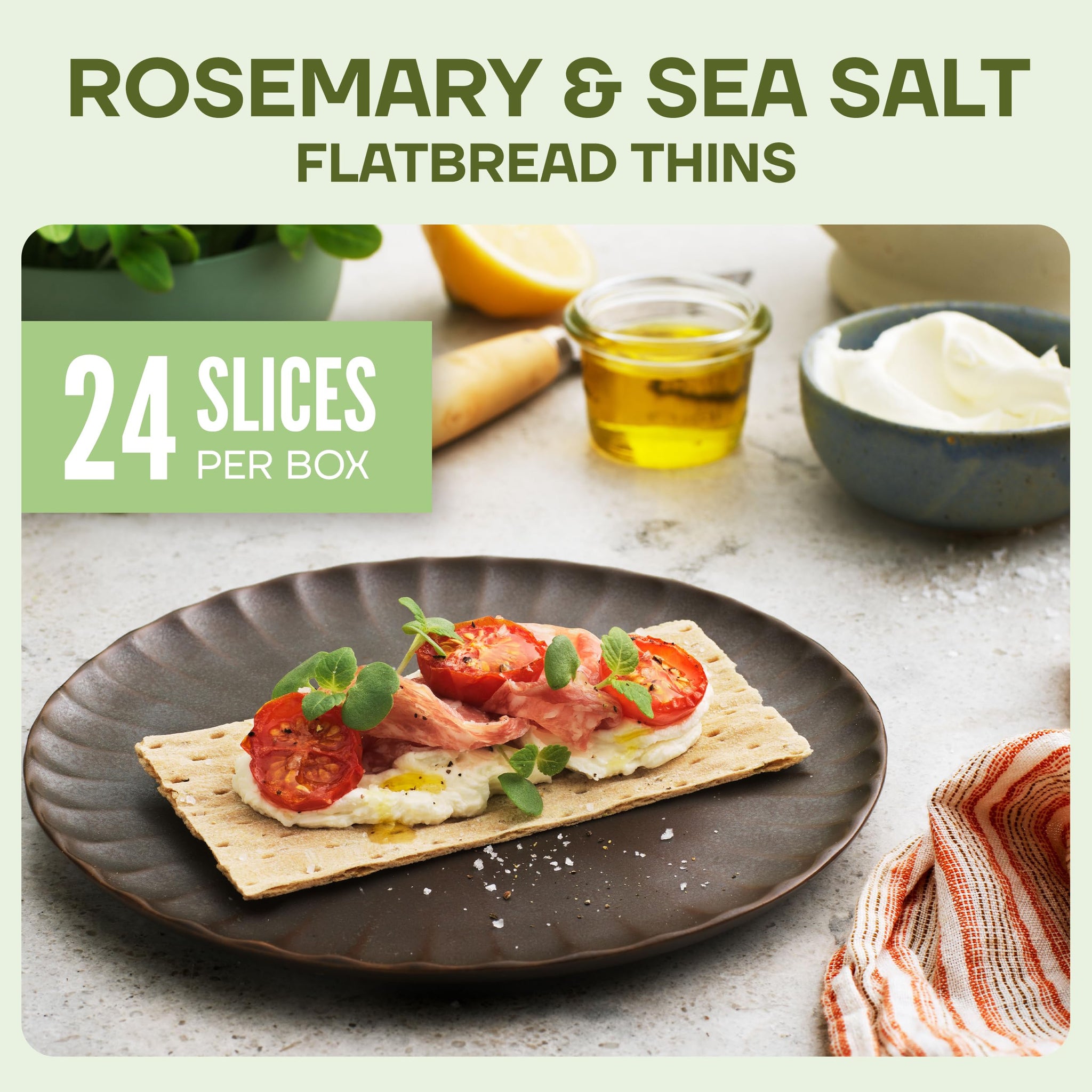Wasa Flatbread Thins Variety Pack (Pack of 4), Rosemary & Sea Salt and Sesame & Sea Salt, Crackers, Non-GMO Ingredients