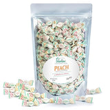 PUNTINI Peach Italian Gourmet Chewy Jujubes, Peach Flavor, Individually Wrapped Vegan Candy, Gluten Free, Non-GMO, 14 oz Resealable Pouch, 300 Ct.