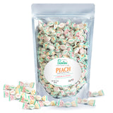 PUNTINI Peach Italian Gourmet Chewy Jujubes, Peach Flavor, Individually Wrapped Vegan Candy, Gluten Free, Non-GMO, 14 oz Resealable Pouch, 300 Ct.