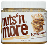 Nuts ‘N More Toffee Crunch Peanut Butter Spread - High Protein, Low Carb, Low Sugar, Gluten Free, Non-GMO, All-Natural Nut Butter Snack (15oz Jar)