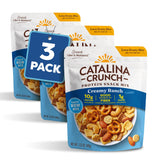 Catalina Crunch Protein Snack Mix | 10g Protein, 1g Sugar per Serving | Good Source of Fiber, Gluten Free | Creamy Ranch, 5.25 Ounce Bag (Pack of 3)