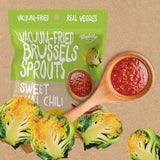 Woodridge Snacks | Vacuum Fried Brussels Sprouts | Thai Chili Sauce Flavor | 6 Pack | 0.35 OZ (10g) Single-Serve Bags