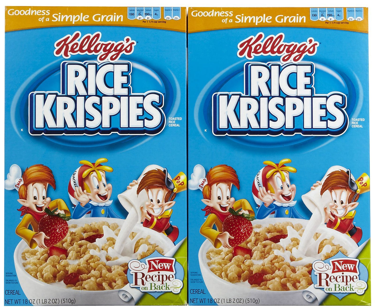 Kellogg's Rice Krispies, 18 oz, 2 pk