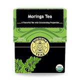 Buddha Teas - Moringa Tea - Herbal Tea - Source of Essential Vitamins & Minerals - Natural Ingredients - Caffeine Free - OU Kosher - 18 Tea Bags (Pack