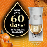 Air Wick Plug in Scented Oil Refill, Infused with Essential Oils, Plug in Air Fresheners for Home, Fall Scent, Fall Décor, Harvest Pumpkin & Spice, 5