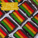 Rainbow Cookies [12 Count] - Thanksgiving Gifts, Petit Fours | Holiday, Christmas Food Gifts for Women, Men, Colleagues & Friends | Kosher & Nut Free