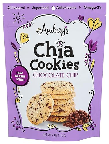 Audreys Chia Chia Chocolate Chip Cookies, 4 OZ