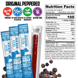 Original Peppered Beef Sticks, 15g Protein Per Beef Stick, Tender & Juicy Extra Large Meat Stick, USA Made High Protein Meat Sticks, Carnivore Snacks