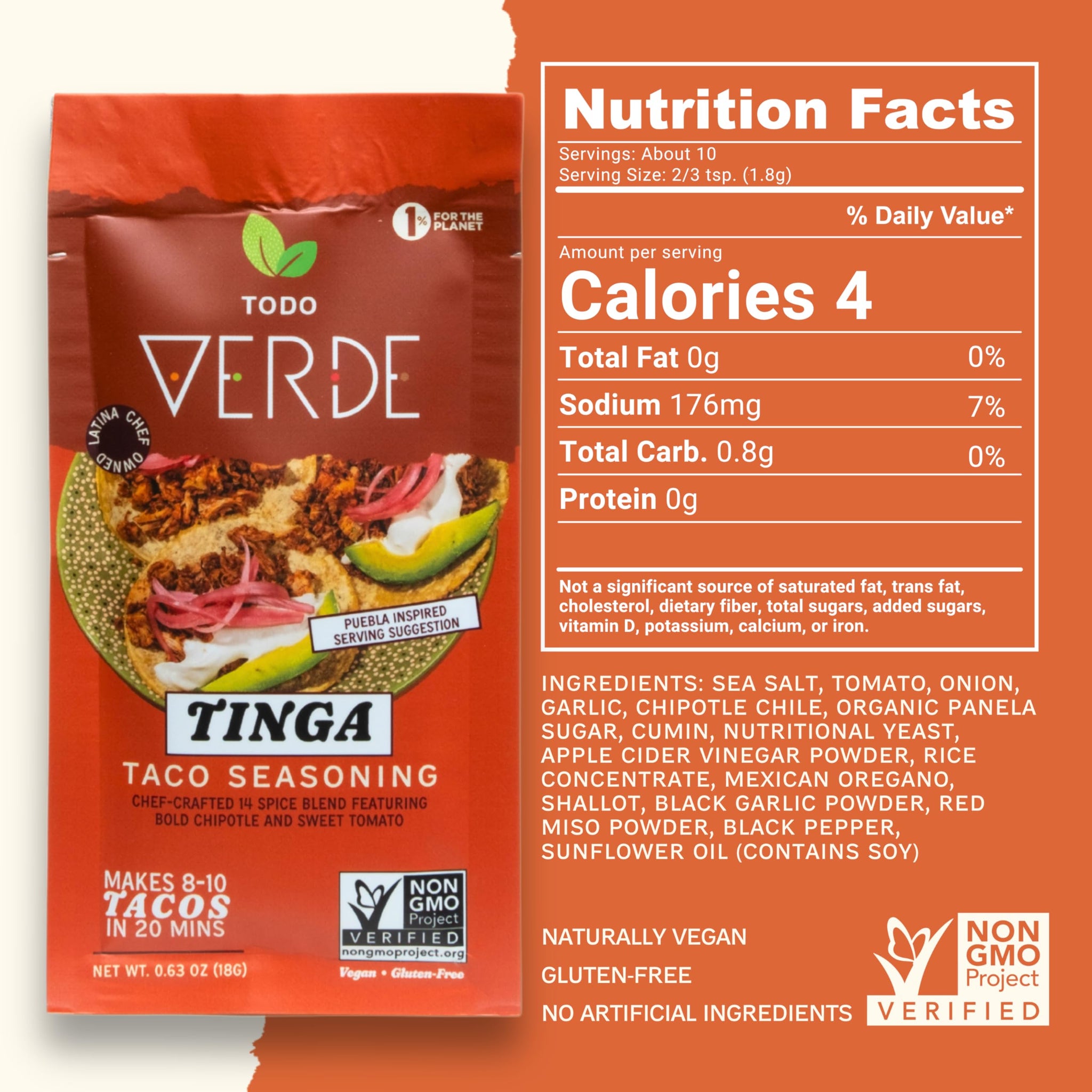 Todo Verde, Tinga Seasoning, 0.6 Ounce