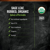 Frontier Co-op Rubbed Sage Leaf, 1-Pound, Sweet Earthy Flavor, Hints of Mint, Pair with Garlic & Rosemary, Kosher, Organic