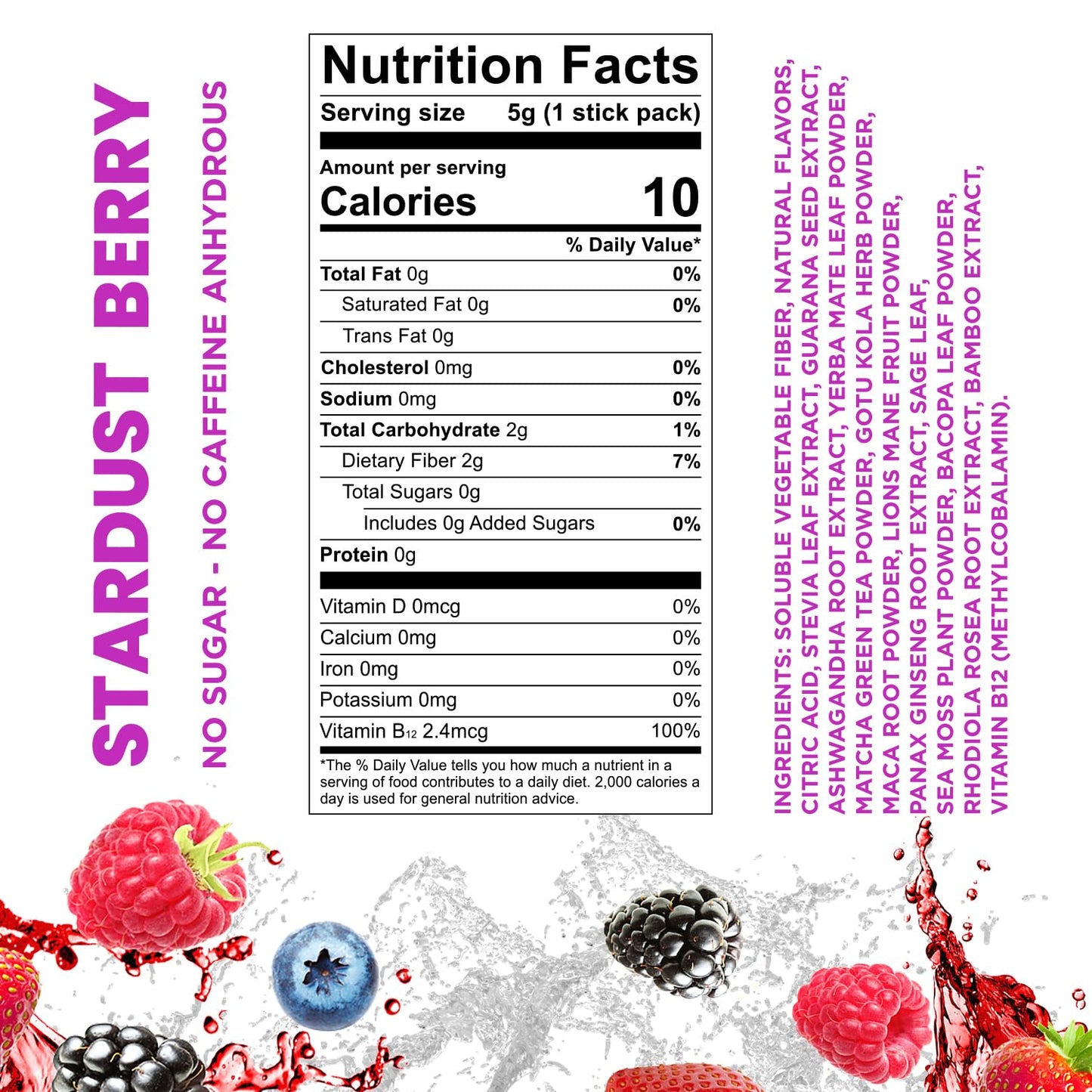 UNTETHERED - STARDUST BERRY All Natural Energy Drink Mix (Pack of 7)