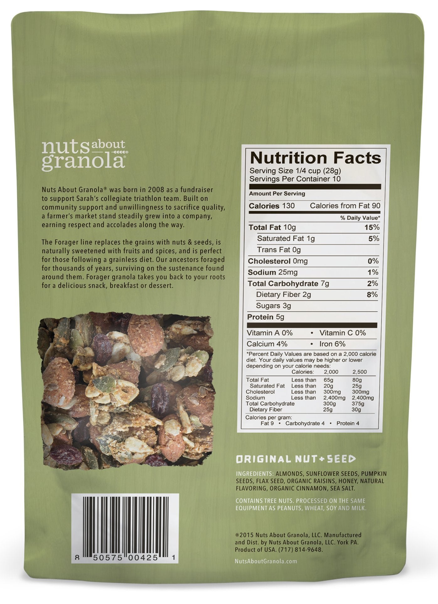 Forager Original Nut & Seed Grain Free Granola | Only 4 Grams Sugar | Only 7 Grams Carbs | Paleo | Gluten Free | Great Deal | Dietitian Formulated |
