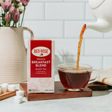 Red Rose Breakfast Tea Specially Blended Strong Robust Black Tea with 20 Individually Wrapped Tea Bags Per Box Contains Caffeine Brew Hot Full