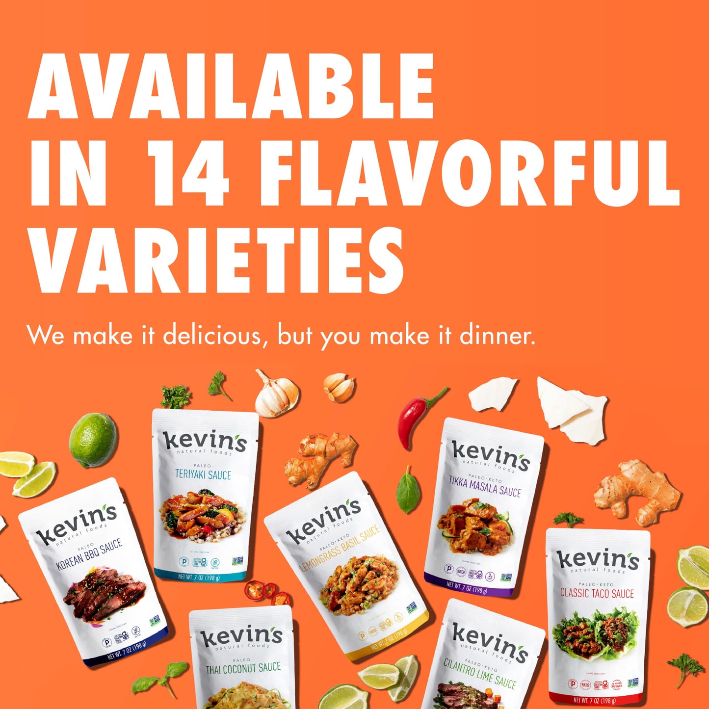 Kevin's Natural Foods Lemongrass Basil Sauce - Keto and Paleo Simmer Stir-Fry Sauce, Gluten Free, No Preservatives, Non-GMO - 3 Pack (Lemongrass