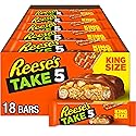 REESE'S TAKE 5 Pretzel, Peanut and Chocolate King Size, Candy Bars, 2.25 oz (18 Count)