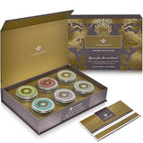 Teabloom Masters Collection - Six Rare Single-Origin Organic Loose Leaf Teas - Milky Oolong, White Silver Needle, Big Red Robe, Golden Monkey, Jade