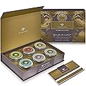 Teabloom Masters Collection - Six Rare Single-Origin Organic Loose Leaf Teas - Milky Oolong, White Silver Needle, Big Red Robe, Golden Monkey, Jade