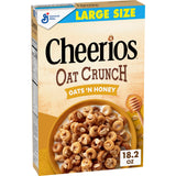 Cheerios Oat Crunch Oats 'N Honey Breakfast Cereal, Made with Whole Grain, Large Size, 18.2 oz