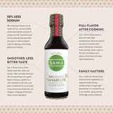 San-J Tamari Lite Soy Sauce, 50% Less Sodium 100% Soy, Bulk Pantry, 64 oz
