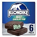 Klondike Frozen Dairy Dessert Bars Mint Chocolate Chip 6 Count for a Delicious Frozen Dessert Kosher Certified Frozen Dessert Made With No Artificial