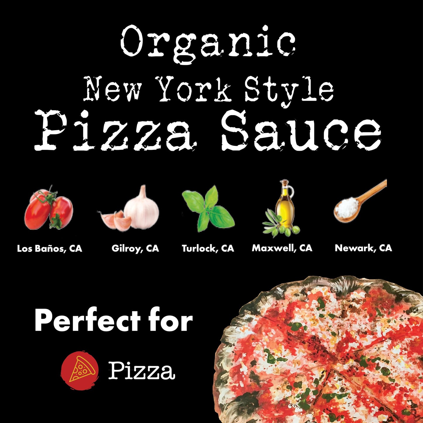 Bianco DiNapoli Organic NY Style Pizza Sauce, 8 Oz Pouch (Pack of 8), Vine Ripened California Grown Tomatoes, with Garlic, Spices, & Olive Oil