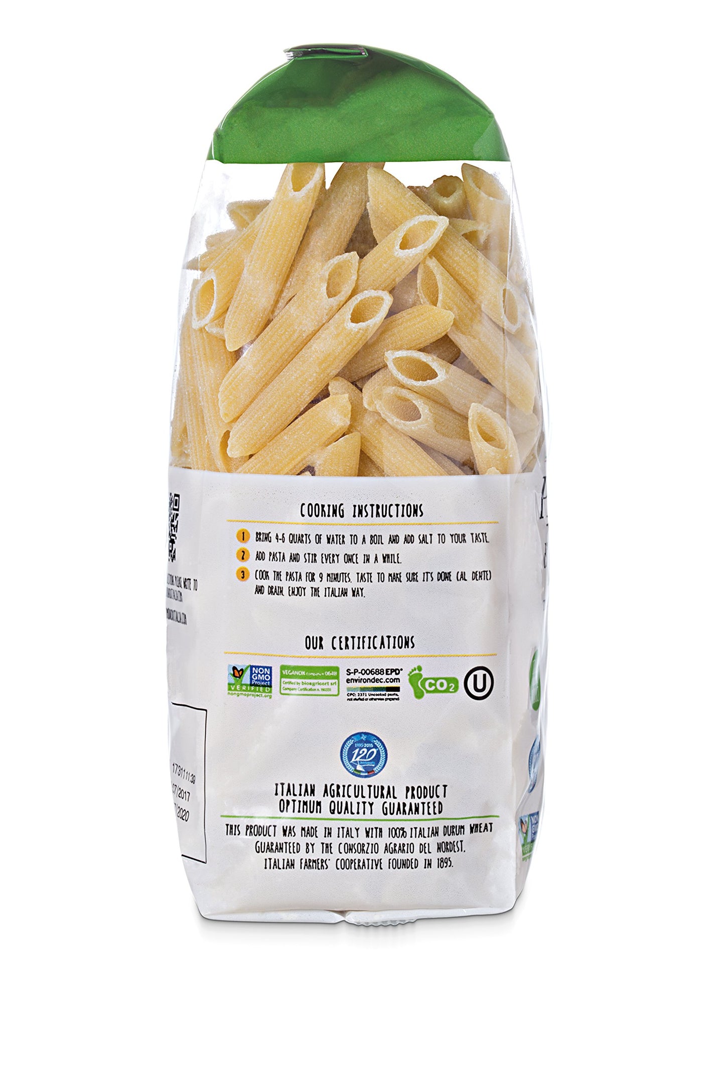 Patrimoni d'Italia Penne rigate, 1 Pound, Yellow, Typical of the Dry Pasta