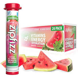 Zipfizz Daily Energy Drink Powder, Watermelon, 20 Pack | 3-in-1 Sustained Energy, Rapid Hydration, and Essential Vitamins | Sugar-Free | Electrolyte