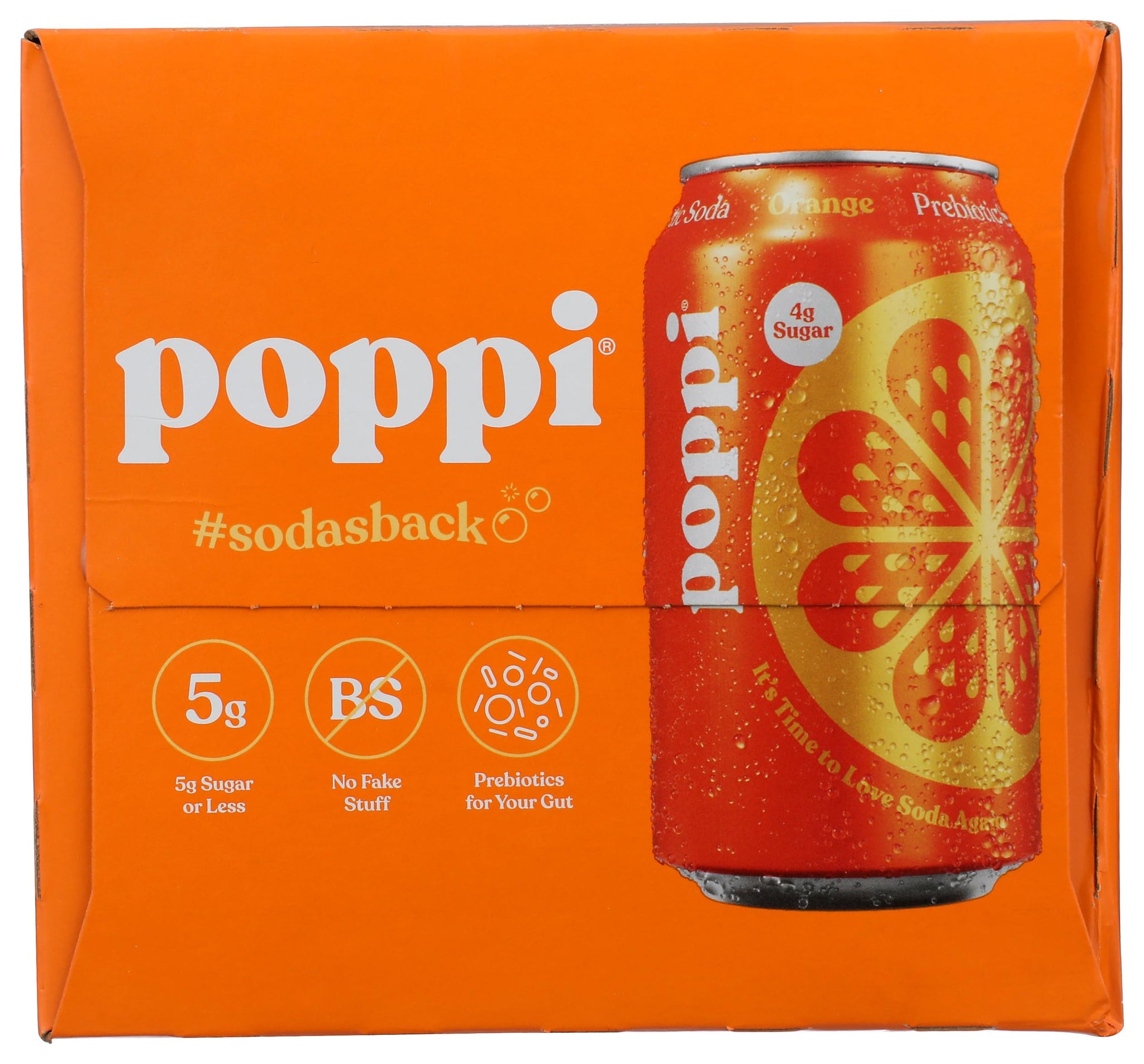 Poppi Orange Prebiotic Soda 4 pack
