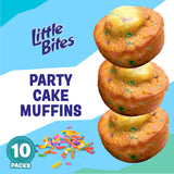 (Value Pack) Little Bites Party Cake Muffins, 10 individual packs, (1.5 oz each), Cake and Sprinkles Mini Muffins, 15 oz Multipack
