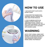 Too Naked Hair Removal Super Clean Wax Warmer Cleaner, Wax Surface Cleaner, 100% Vegan, 16.9 oz.