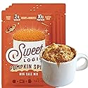 Sweet Logic Keto Dessert Mug Cake Mixes - Pumpkin Spice - Low Sugar - Gluten-Free - Low Carb - Diabetic-Friendly Sweets - Natural Ingredients - High Protein - Delicious Keto Treats (4 Pack)