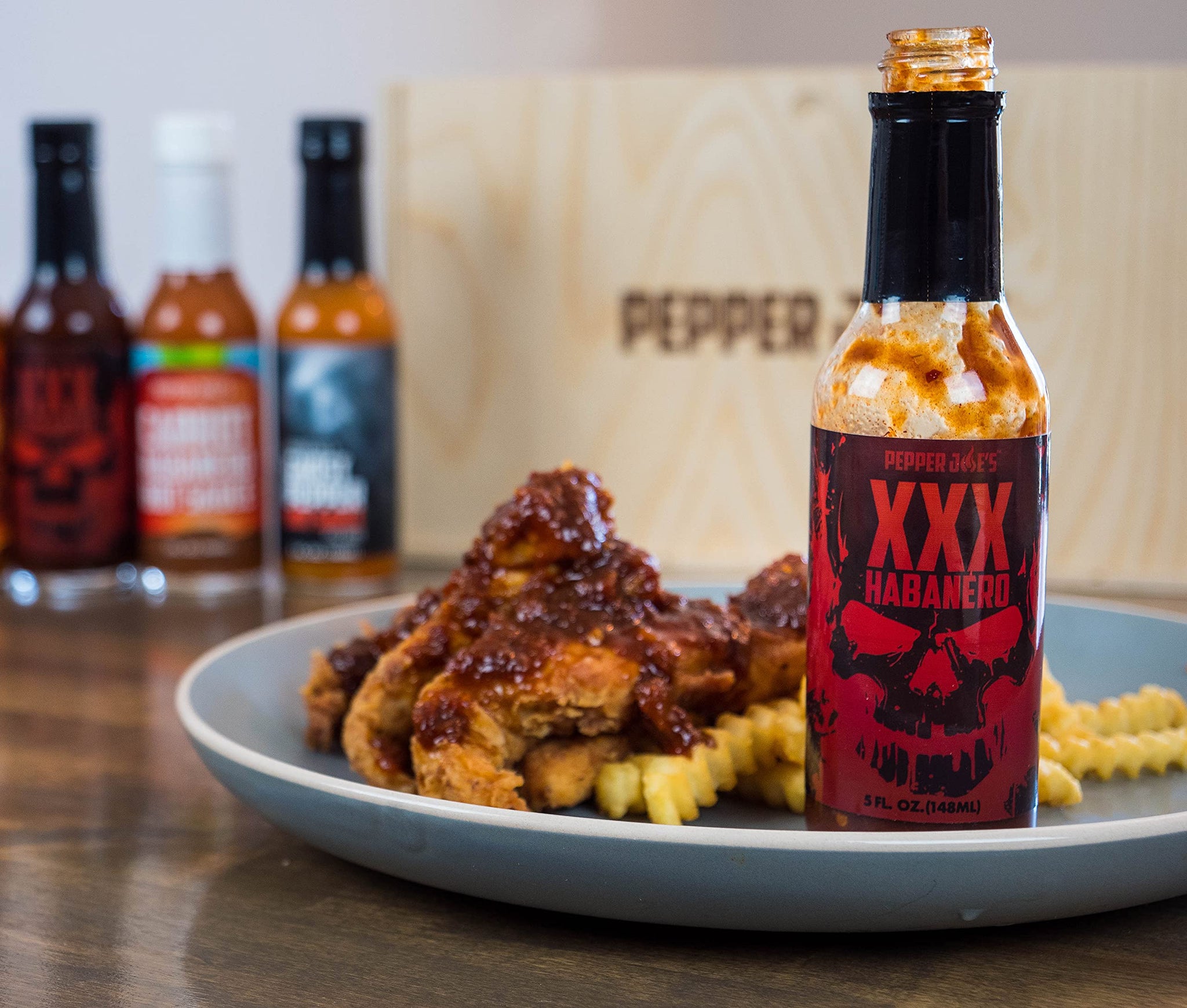 Pepper Joe’s XXX Habanero Hot Sauce - Habanero Peppers with Honey, Peaches, Pineapple - 5 FL OZ
