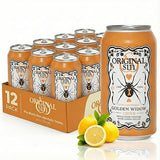 Original Sin Non Alcoholic Cider - Golden Widow Tea | Sparkling Apple Cider Vinegar Drink with 25% Fruit Juice | Sugar Free Non Alcoholic Drinks