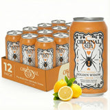 Original Sin Non Alcoholic Cider - Golden Widow Tea | Sparkling Apple Cider Vinegar Drink with 25% Fruit Juice | Sugar Free Non Alcoholic Drinks