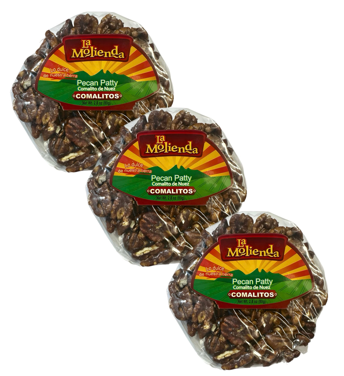 pecan patty | comalitos de nuez | mexican pecan candy | pack of 3