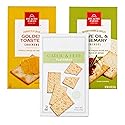 Hickory Farms Gourmet Cracker Variety - 3 Pack | Charcuterie Board | Artisan | Golden Toasted, Olive Oil and Rosemary