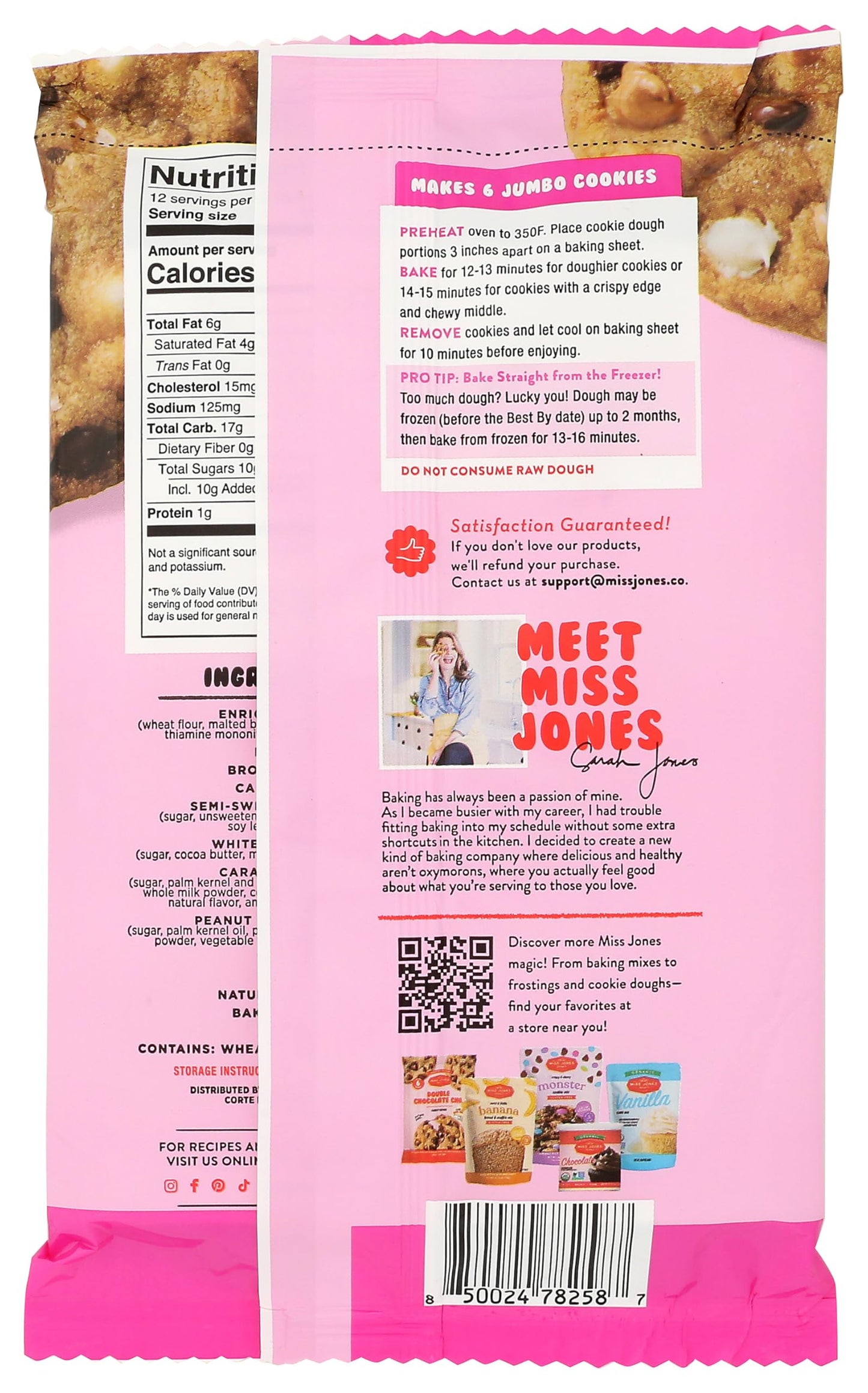 Miss Jones Baking Co Everything Jumbo Cookies, 12 OZ