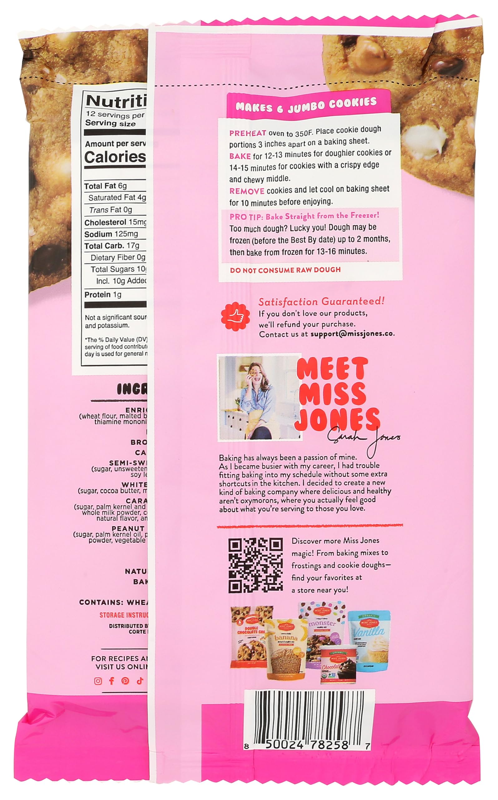 Miss Jones Baking Co Everything Jumbo Cookies, 12 OZ