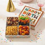 Broadway Basketeers Happy Birthday Dried Fruit and Nuts Gift Basket - Gourmet Dried Fruits And Nuts Snack Assortment - Happy Birthday Gift Basket