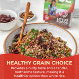 Lotus Foods Organic Red Rice - Red Rice Organic, Rice Red, Whole Grain Rice, Long Grain Asian Sticky Rice, USDA Organic, Non-GMO, Gluten Free - 15 Oz Bag (Pack of 6)