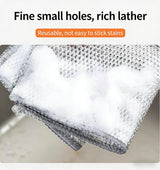 jlzzting Double-Sided Steel Wire Dishwashing Cloth Non-Scratch,Reusable,Heavy-Duty Cleaning Cloths for Kitchen, Sinks, Cookware (10)