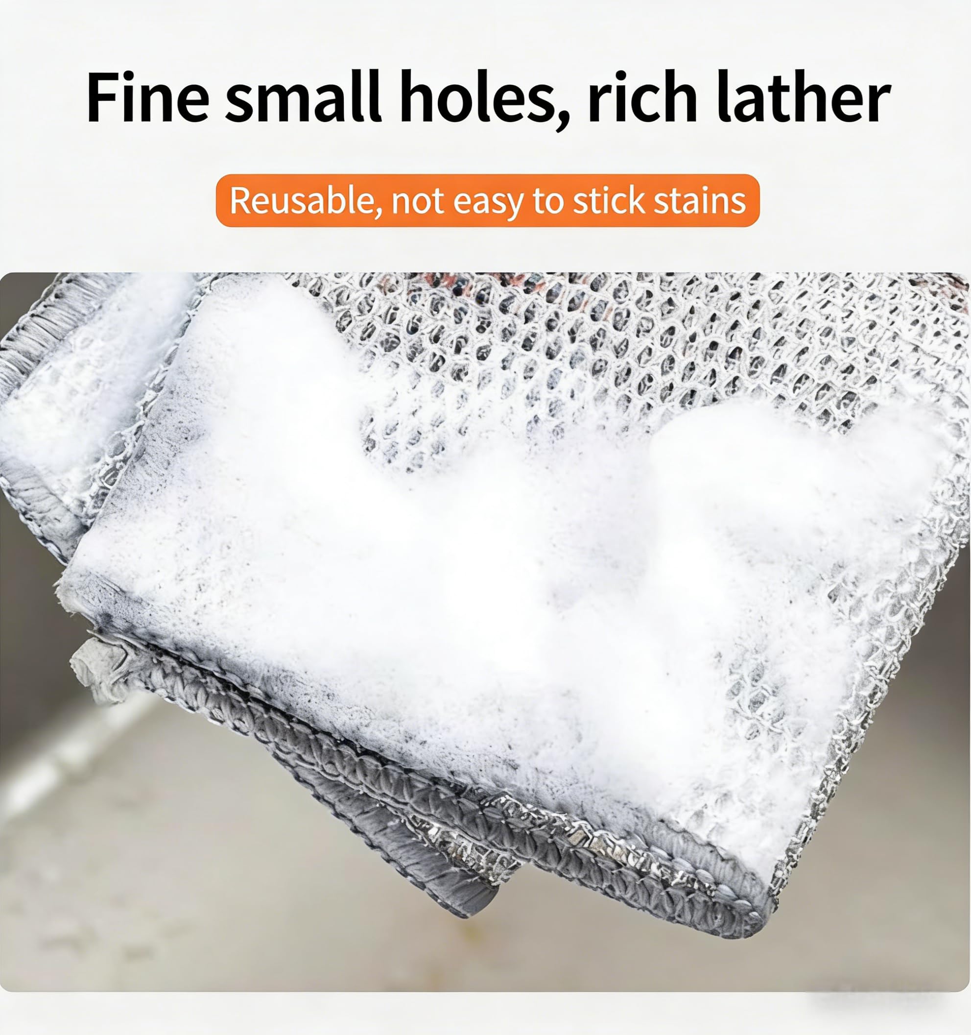 jlzzting Double-Sided Steel Wire Dishwashing Cloth Non-Scratch,Reusable,Heavy-Duty Cleaning Cloths for Kitchen, Sinks, Cookware (10)
