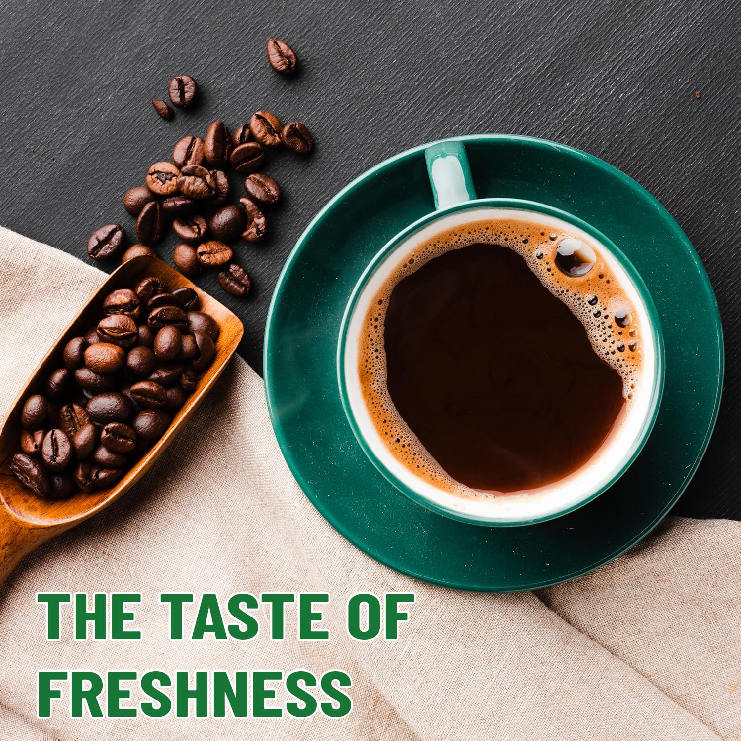 KIAA Ethiopian Premium Whole Bean Dark Roast - 12oz, 100% Organic Arabica, Full-Bodied Bold Flavor, Rich & Smooth, Perfect for Espresso, French Press