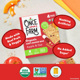 Once Upon a Farm Organic Soft Baked Kids' Bar Multipack, Apple & Oat, 4pk