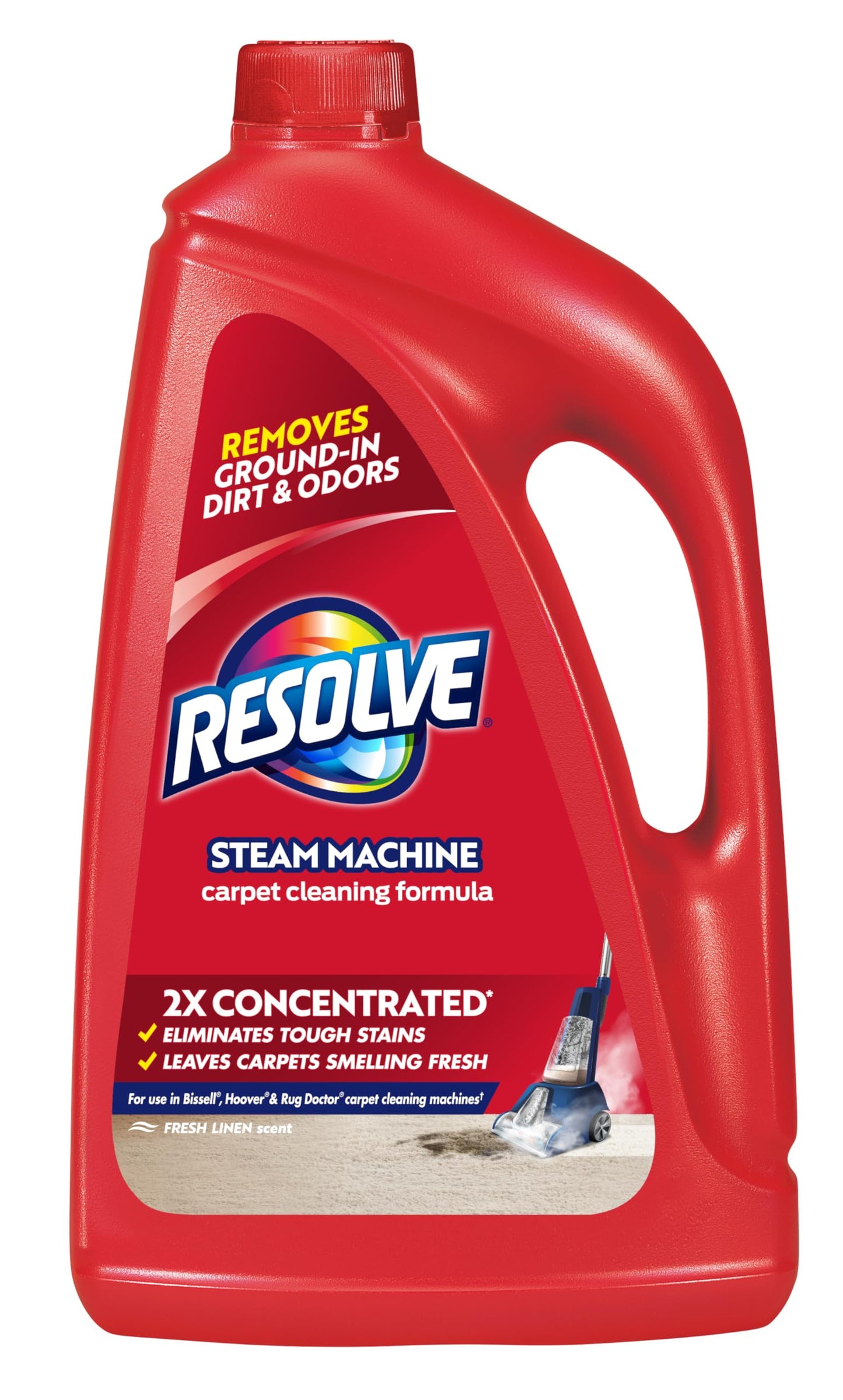 Resolve Steam Carpet Cleaner Solution Shampoo, 3.75 Lb Bottle, 2X Concentrate, Safe for Bissell, Hoover & Rug Doctor, Carpet Cleaner, Carpet Cleaner