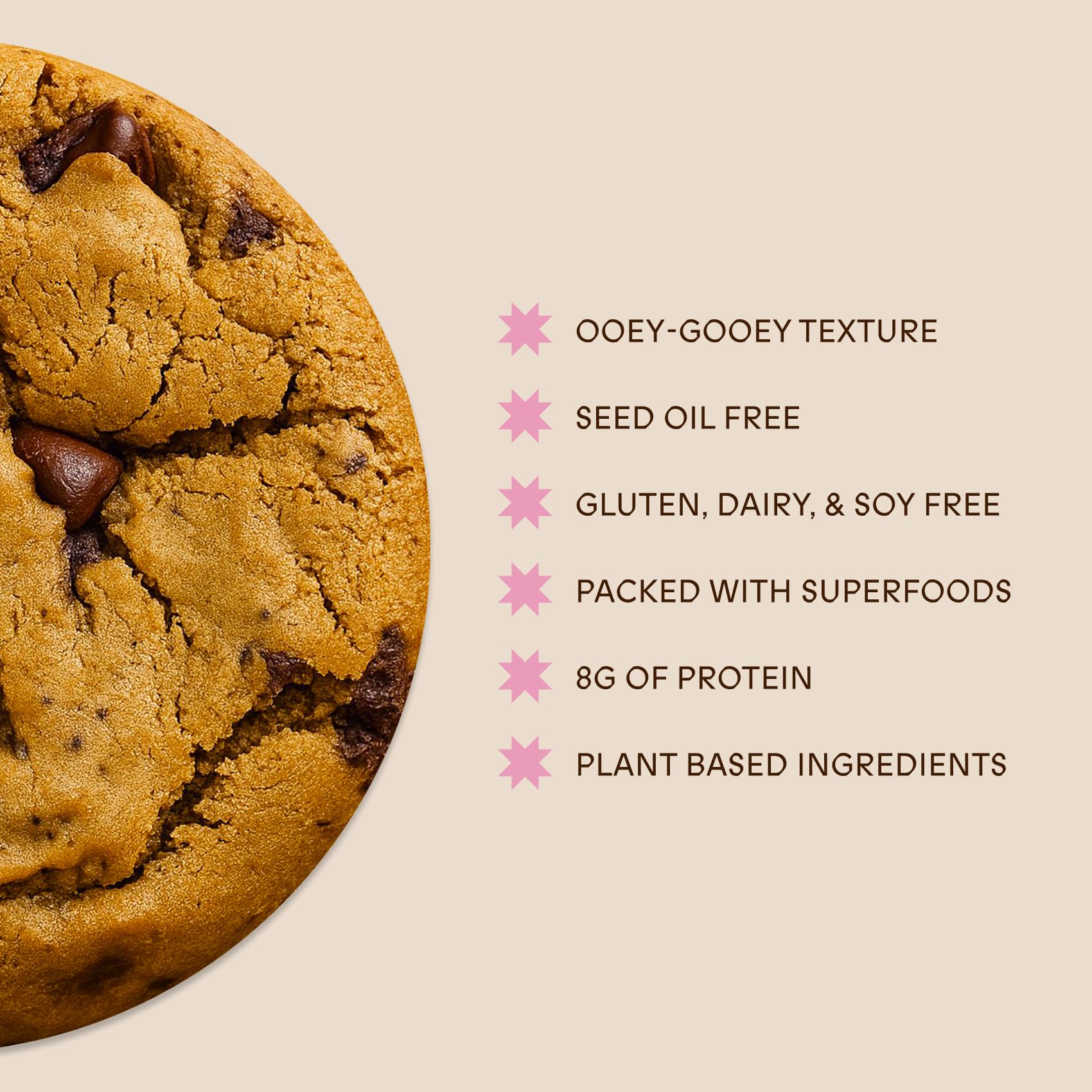 Toto Soft-Baked: Sea Salt Chocolate Chip Cookies with Whole Foods & Superfoods | Vegan, Gluten-Free, 8g Plant-Based Protein, No Artificial Sweeteners