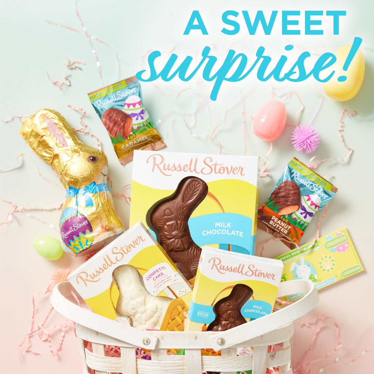 Russell Stover Easter Peanut Butter Milk Chocolate Easter Egg, 1.3 oz each